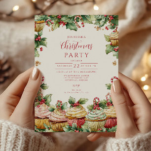 Invitation Joie de Gâteau de Fête de Noël
