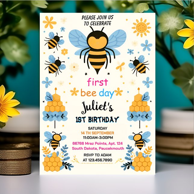 Invitation joie printemps marguerite Jaune premier jour d'abe (Créateur téléchargé)