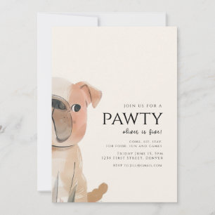 Invitation Joignez-vous à nous pour un thème de chien de taur
