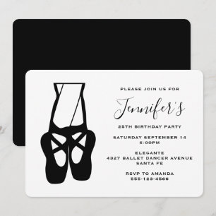 Invitation Joli anniversaire des jambes et des chaussons de d