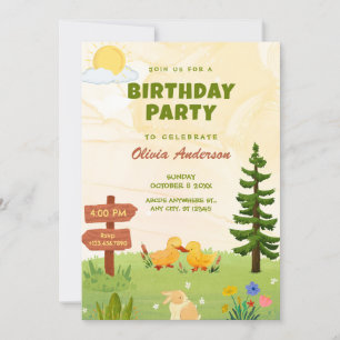 Invitation Joli anniversaire ensoleillé