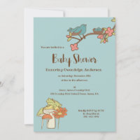 Joli Baby shower bleu clair Cottagecore