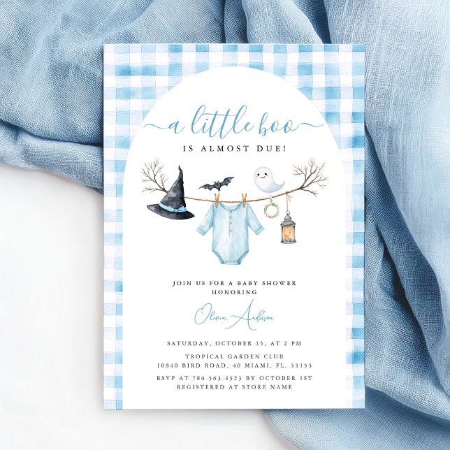 Invitation Joli Baby shower Halloween Un Petit Boo (Créateur téléchargé)
