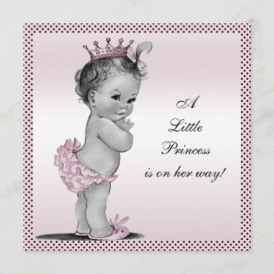Invitation Joli Baby shower princesse Vintage