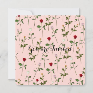 Invitation Joli Baby shower Rose