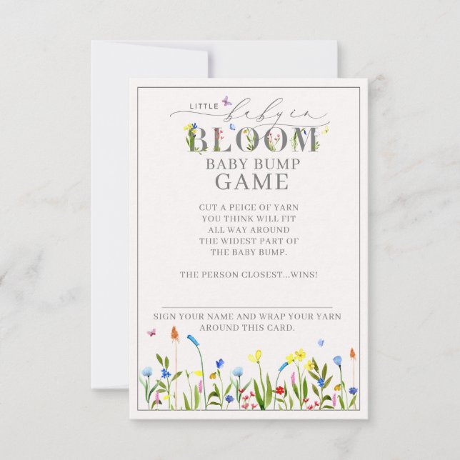 Invitation Joli bébé dans Bloom Fleur sauvage Bump Jeu (Devant)