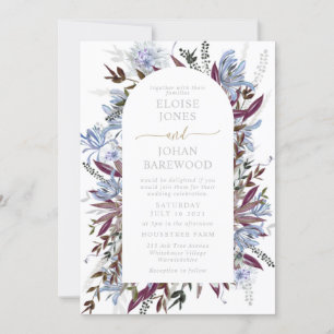 Invitation Joli bleu violet Fleur sauvage
