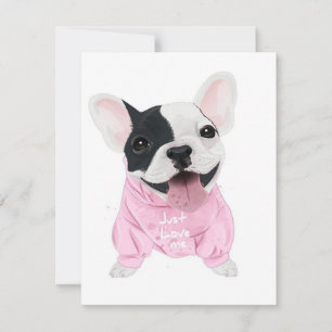 Invitation Joli Bouledogue Français Coincé   Juste M'aimer