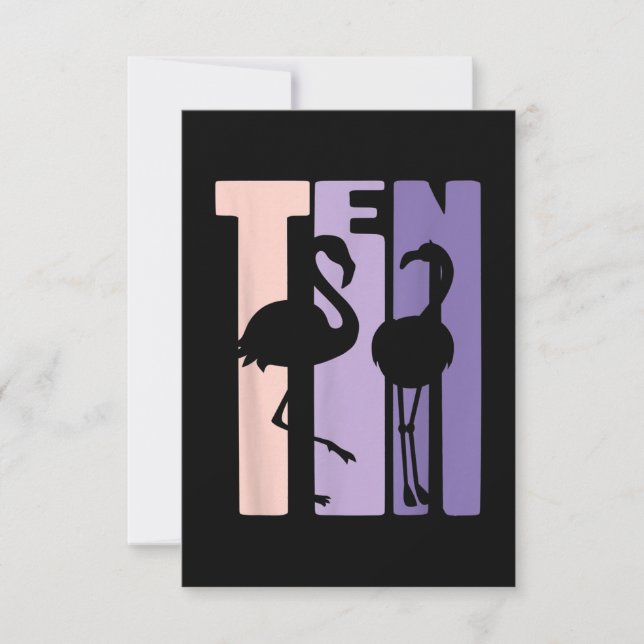 Invitation Joli Cadeau d'anniversaire pour mes 10 ans Je Flam (Devant)