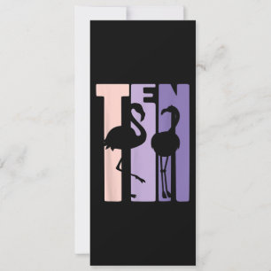 Invitation Joli Cadeau d'anniversaire pour mes 10 ans Je Flam