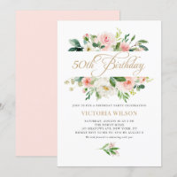 Joli cadre floral Peony Blush 50e anniversaire