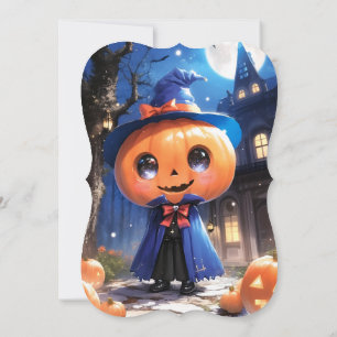 Invitation Joli Citrouille Jackolantern Baby shower d'Hallowe