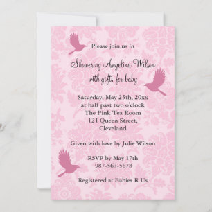 Invitation Joli Damask Rose