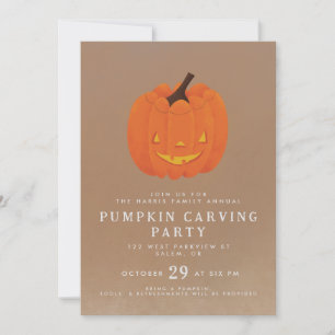 Invitation Joli design citrouille de la lanterne de jack o' i