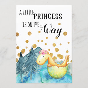 Invitation *~* Joli Dragon Vert Hatching Baby Girl Douche