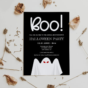 Invitation Joli fantôme éffrayant fête d'Halloween