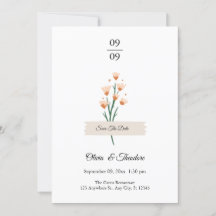Joli Fleur sauvage Mariage à l'Aquarelle rose tend