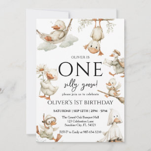Invitation joli fou d'oie ,Un Fou D'oie 1ère Fête