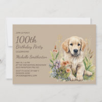 Joli Golden Retriever Chiot 100e anniversaire