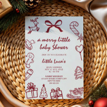 joli gribouillis joyeux petit noël baby shower