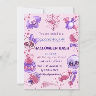 Invitation Joli Halloween rose