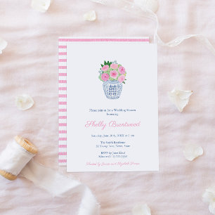 Invitation Joli Jardin rose Roses Fête des mariées Ginger Jar
