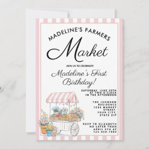 Invitation Joli Marché des Producteurs Rose Premier Anniversa