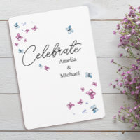 Joli Mariage de papillon bleu rose
