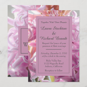 Invitation Joli Mariage rose Hyacinth