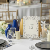 Joli nombre de table de fleurs sauvages