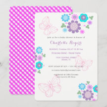 Joli Pastel Papillons Floral Posy Baby shower