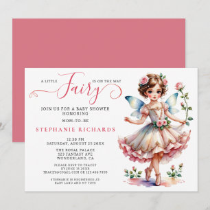Invitation Joli Peach Flower Baby shower Floral