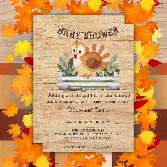 Invitation Joli petit Baby shower de Turquie (Créateur téléchargé)