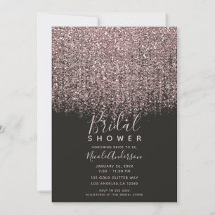 Invitation Joli rose fardé pailleté enterrement de vie de jeu