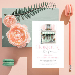 Invitation Joli Rose Paris Bonjour pour un 4e Anniversaire