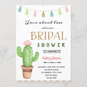 Invitation Joli taco sur la fête d'amour