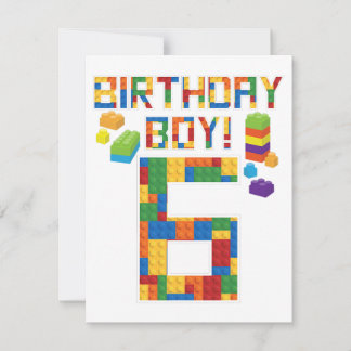 Invitation Jolie 6e anniversaire Cadeau 6 ans Bâtiment de l'é
