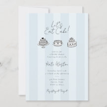 Jolie à rayures Faisons un gâteau Fête prénuptiale