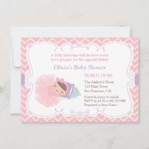 Invitation Jolie Baby Shower de Petite Ballerine Endormie