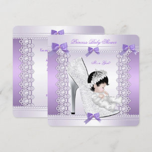 Invitation Jolie Baby Shower de Princesse Bébé Fille dans Cha