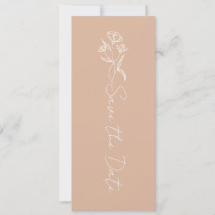 Invitation Jolie calligraphie florale rose pâle Enregistrer l