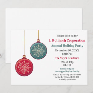 Invitation Jolie décoration de Noël Fête de vacances