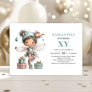 Invitation Jolie Fée Fille 1er Anniversaire Fantaisiste Magiq