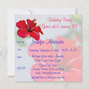 Invitation Jolie fête d'anniversaire des fleurs