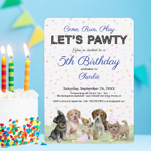 Invitation Jolie fête d'anniversaire personnalisée pour un ch