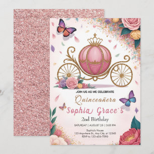 Invitation Jolie Fête Papillon Floral