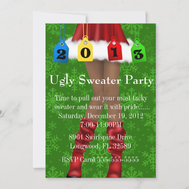 Invitation Jolie fête tendance de Noël/Noël (Devant)