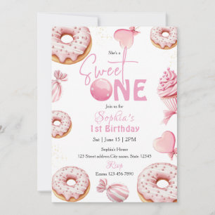 Invitation Jolie Fille 1er Anniversaire