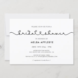 Invitation Jolie fontaine coeur communicante Douche nuptiale