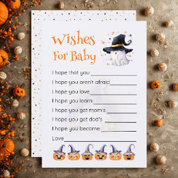 Invitation Jolie Halloween Petit Boo est des voeux pour bébé